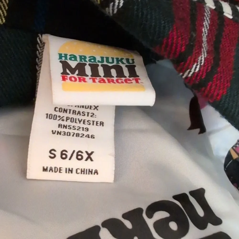 Harajuku‎ mini Y2K plaid & striped blazer girls size 6 holiday